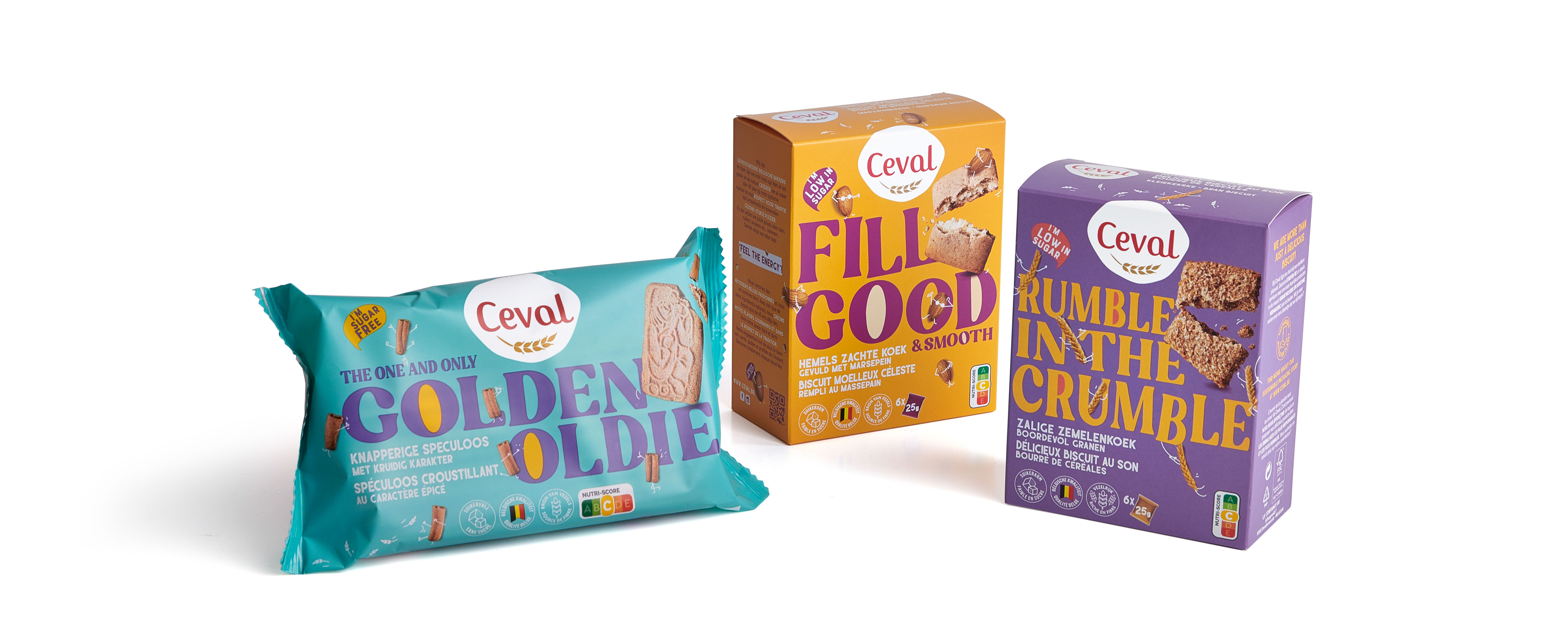 Balanced biscuits from Ceval in new and colourful look